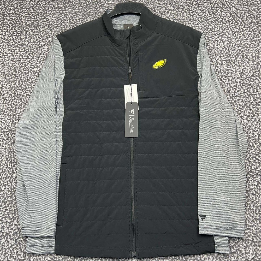 Philadelphia Eagles Hybrid Jacket Men Large Black Gray Fanatics Signature New L